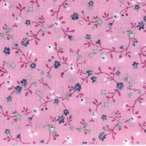 Vintage VIP Cranston Print Works Floral Fabric Pink Ditsy Tiny Print Cotton